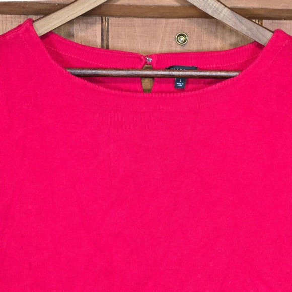 Talbots Sweaters - Talbots Women's Red Cap Sleeve Boat Neck Knit Top Size L